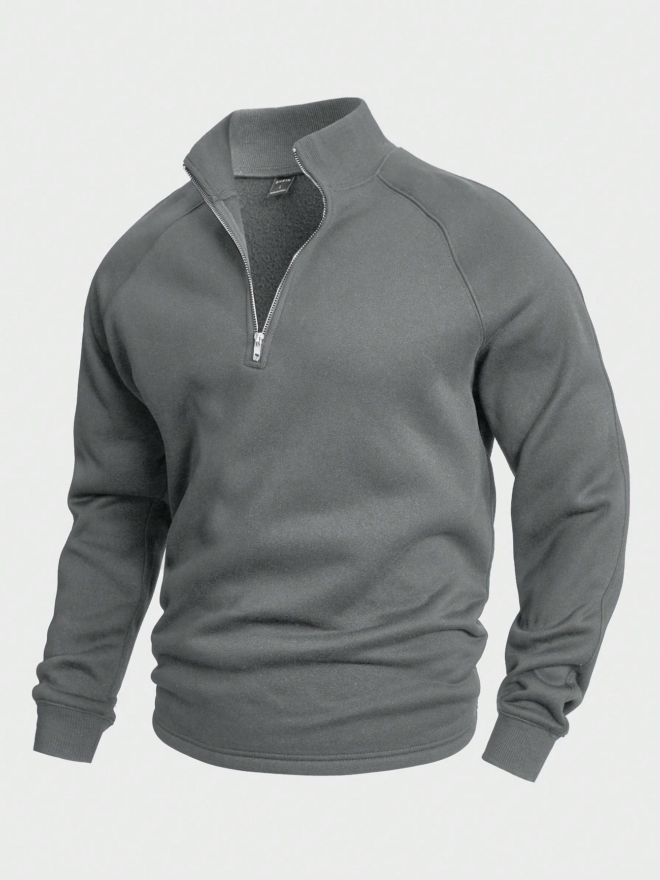 William – Pull Décontracté Demi-Zippé – Coupe Ample – Noir