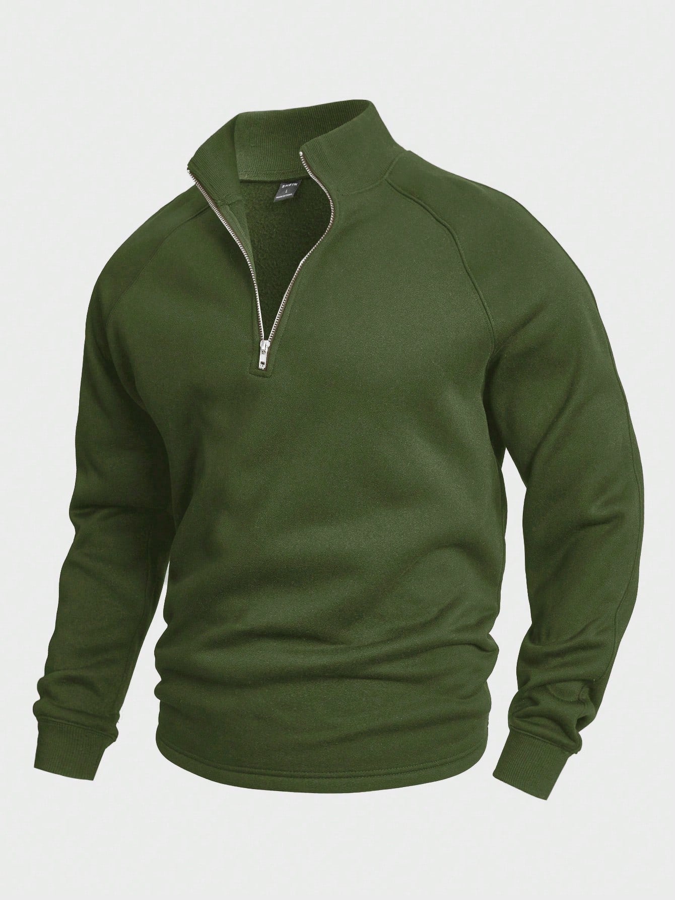 William – Pull Décontracté Demi-Zippé – Coupe Ample – Noir