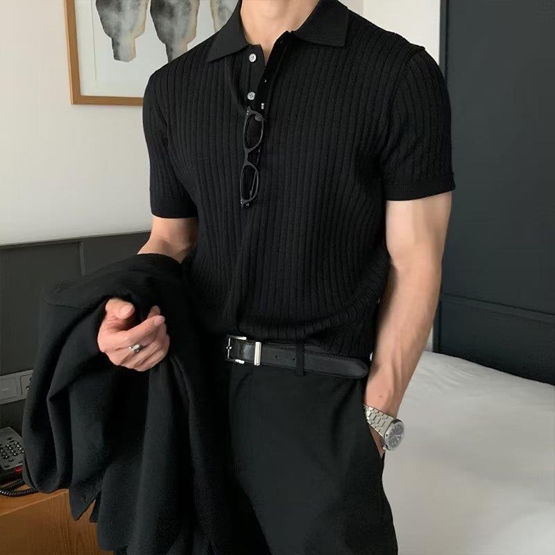 Grayson – Polo – Maille Confortable – Noir
