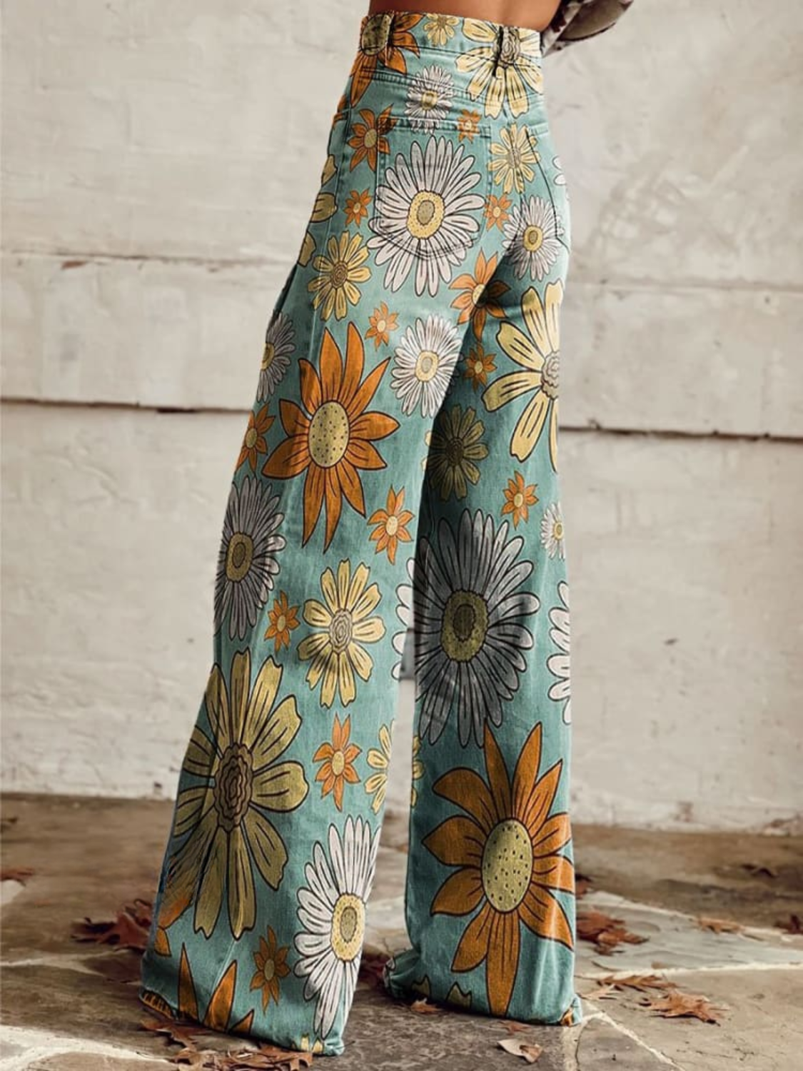 Scarlett – Pantalon Large à Fleurs Vintage