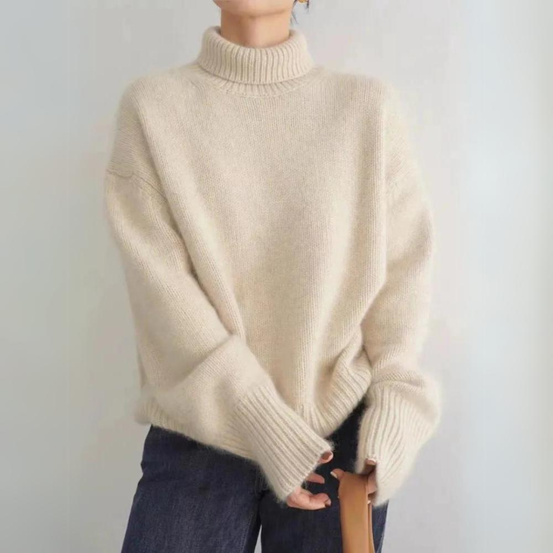 Ruby - Pull Col Roulé Doux et Élégant