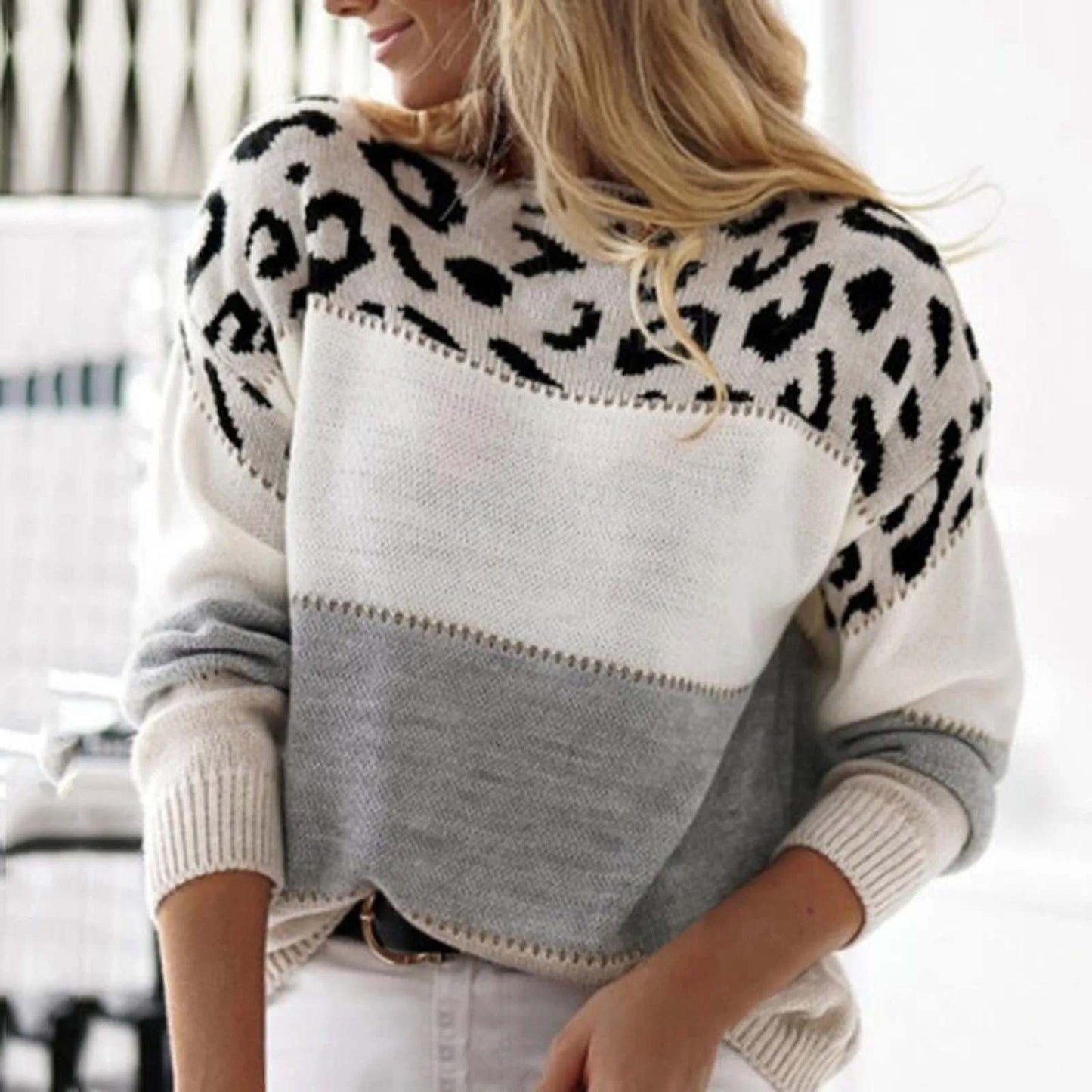 Penelope – Pull Léopard Stylé