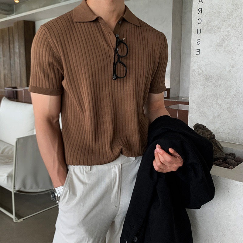 Grayson – Polo – Maille Confortable – Noir