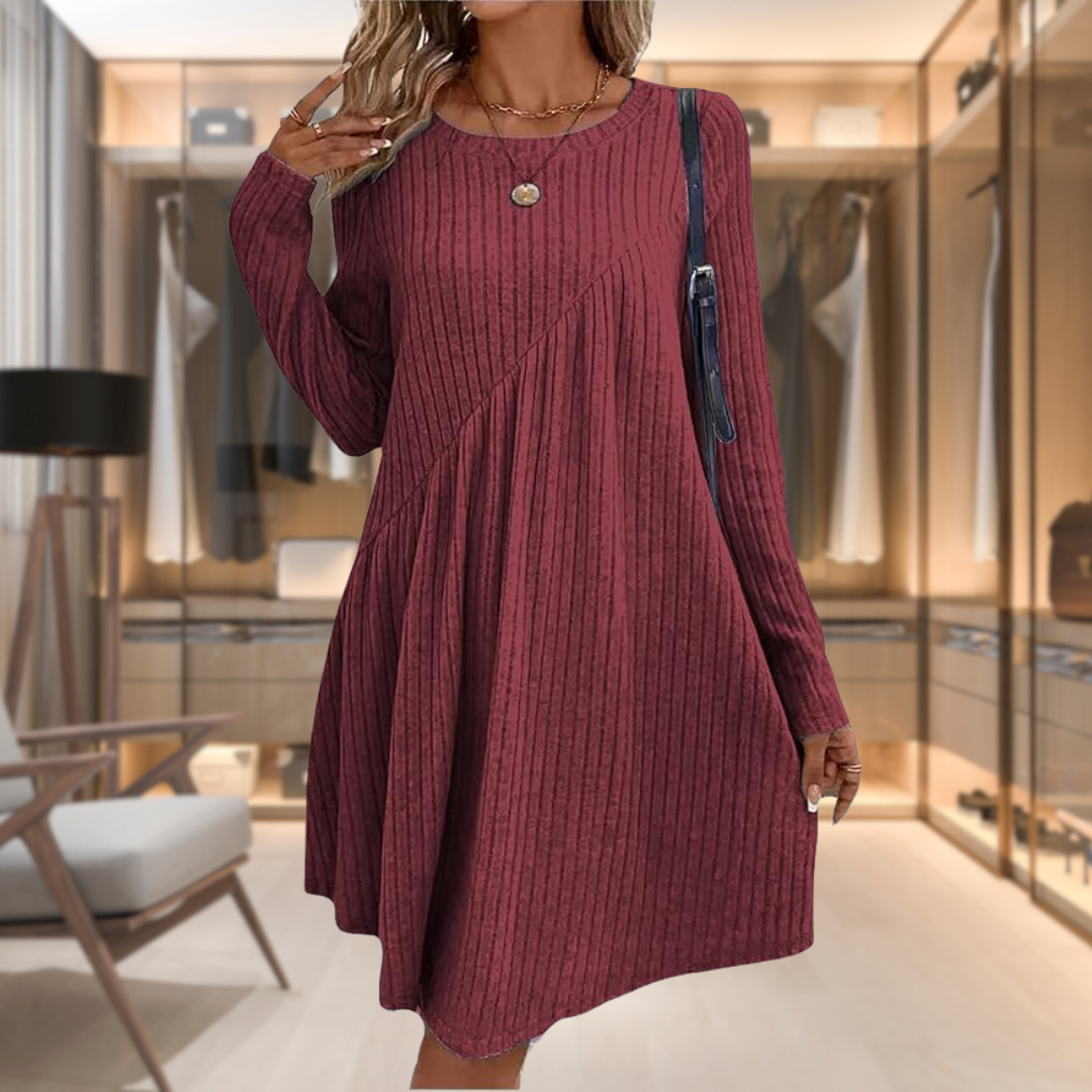 Scarlett – Robe Douce et Confortable - Beige
