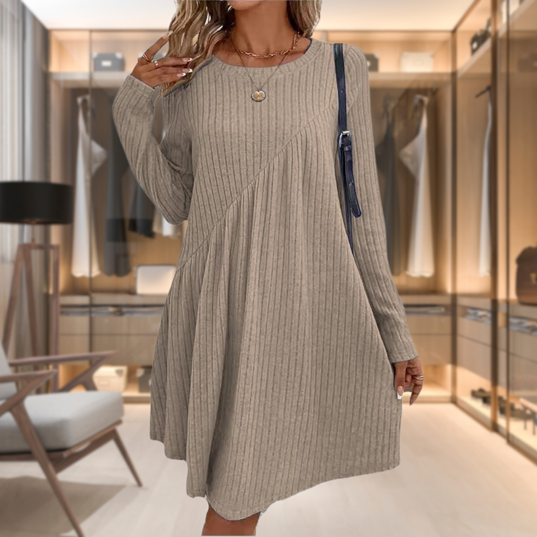 Scarlett – Robe Douce et Confortable - Beige