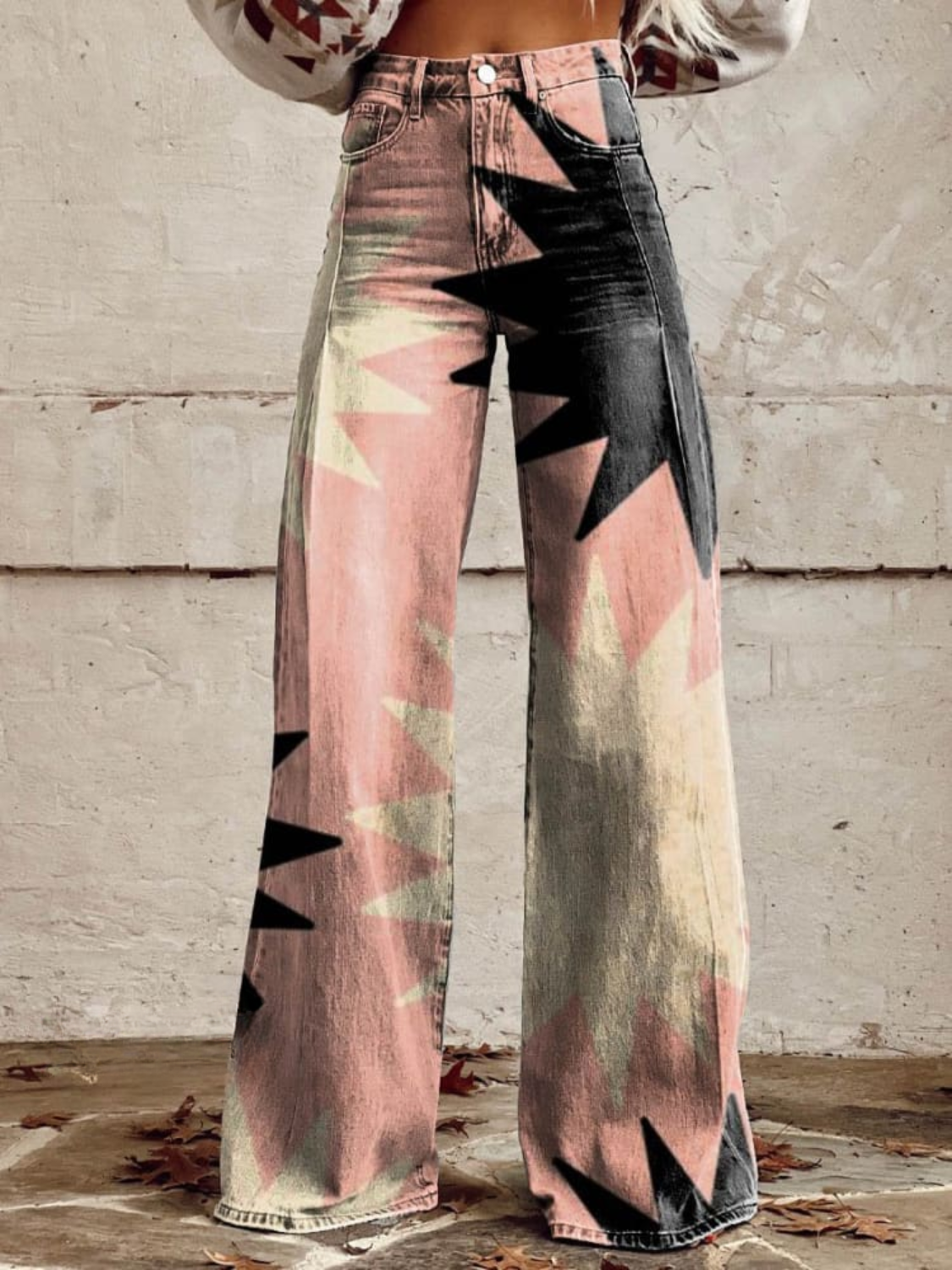 Sienna - Pantalon Large Éclat Rose