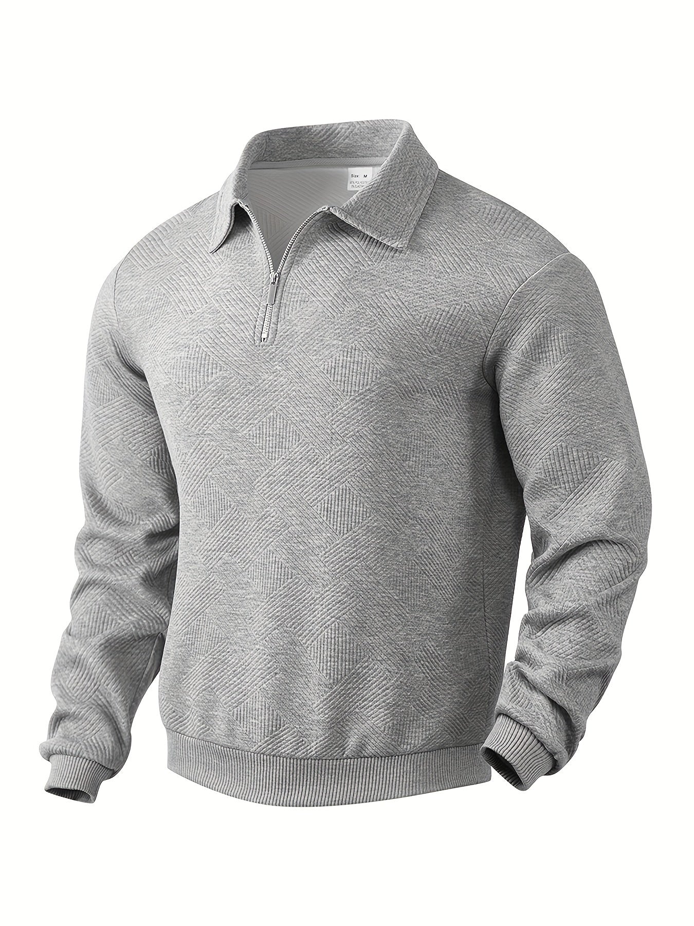 James - Pull Vintage à Motif Géométrique avec Fermeture Éclair