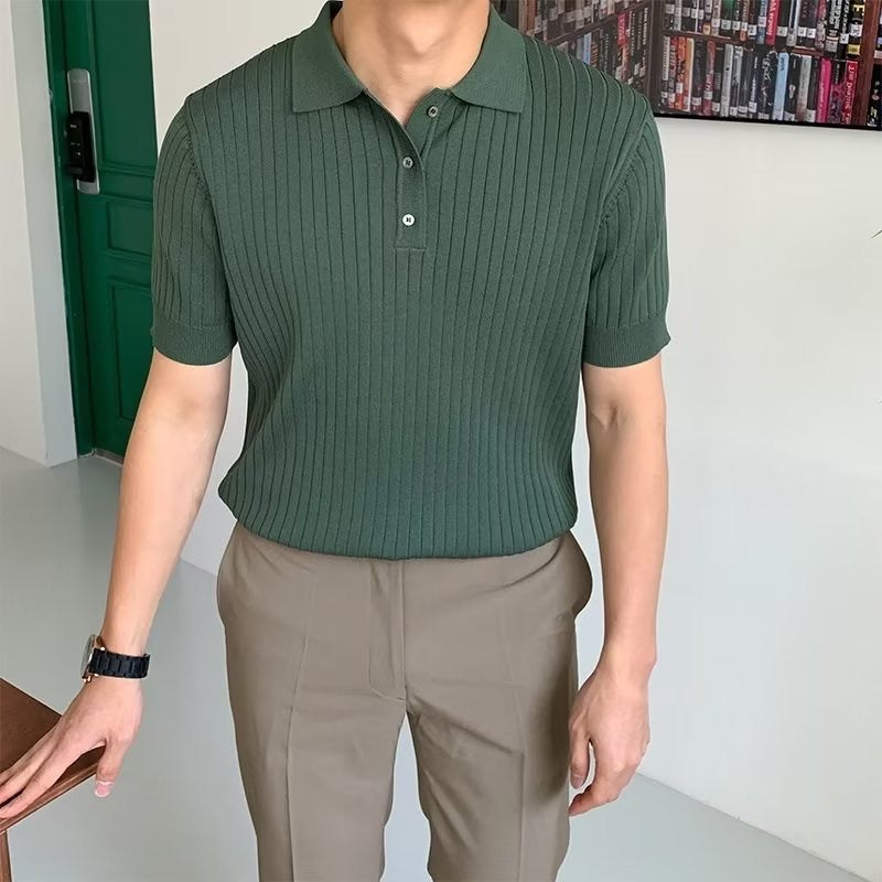 Grayson – Polo – Maille Confortable – Noir