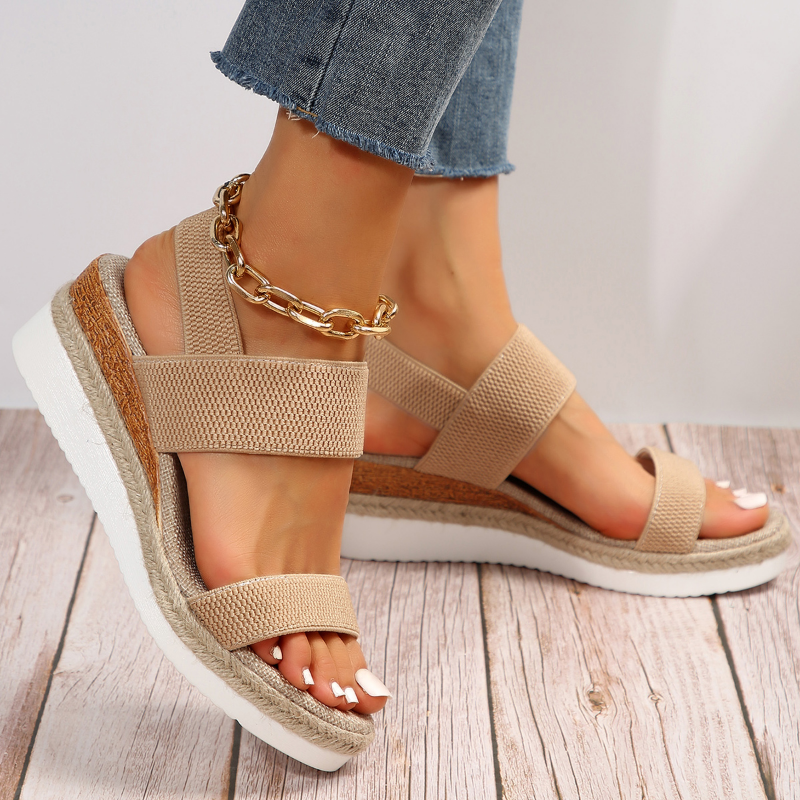 Aria – Sandales Printanières Confortables-Beige