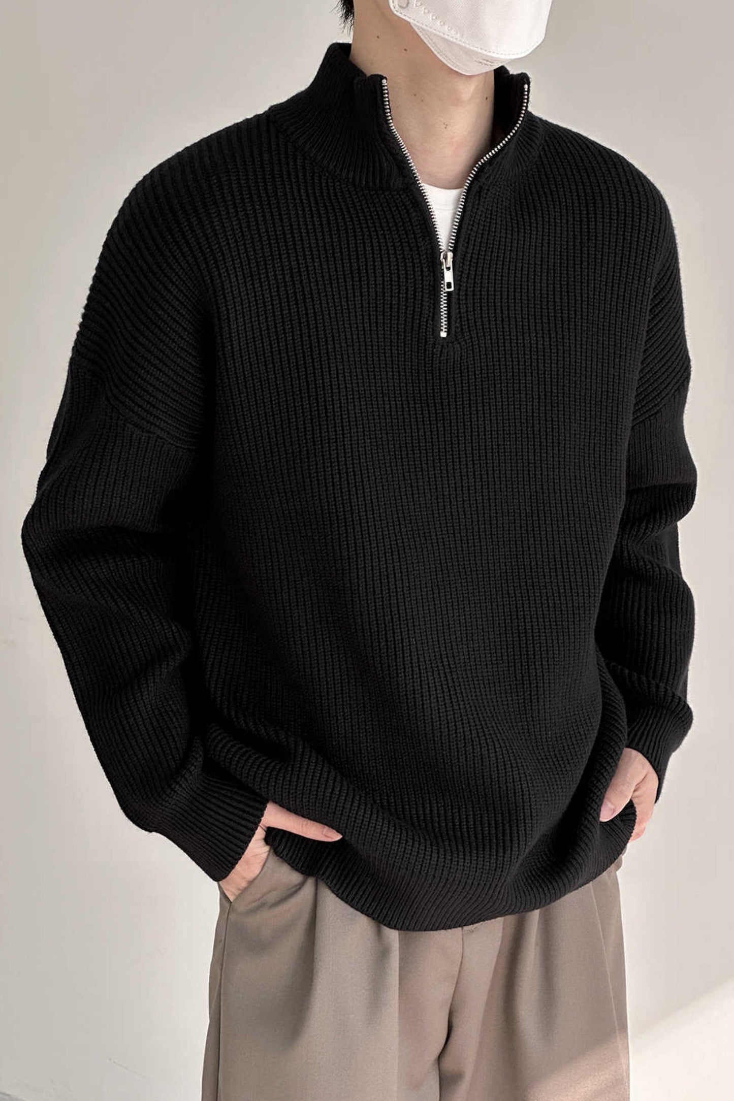 Lucas – Pull Zippé Premium pour Homme