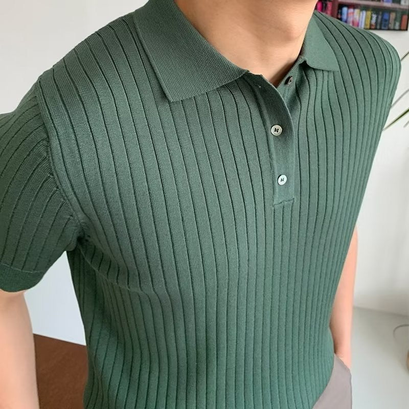 Grayson – Polo – Maille Confortable – Noir