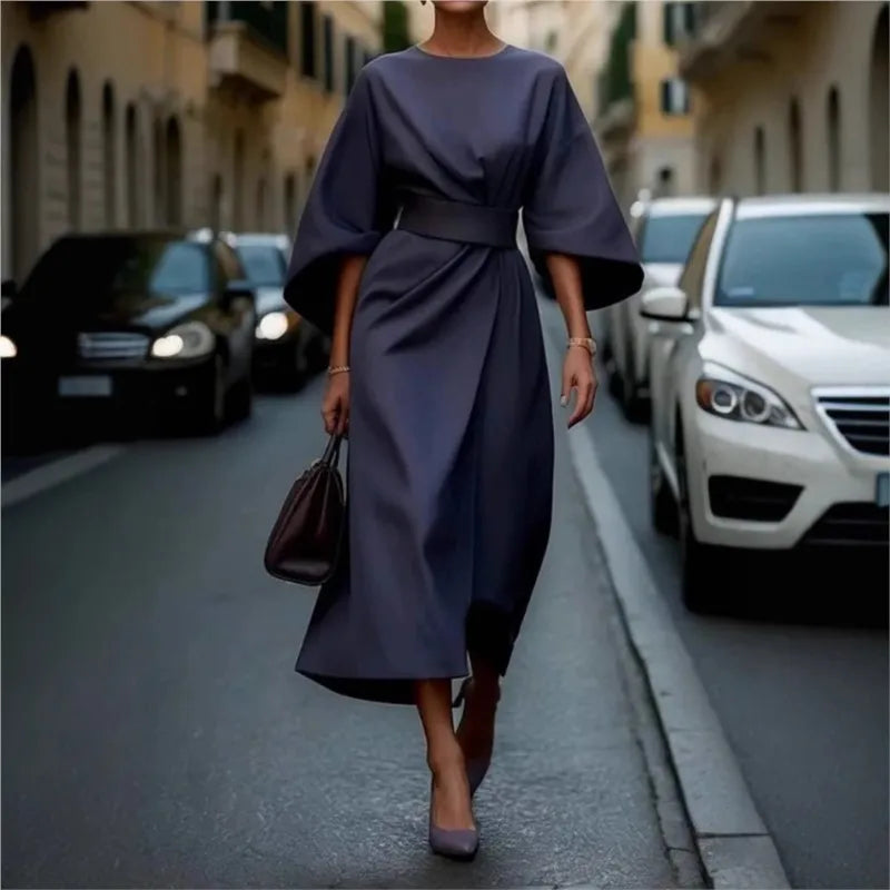 Isabella - Robe Décontractée Col Rond Confortable