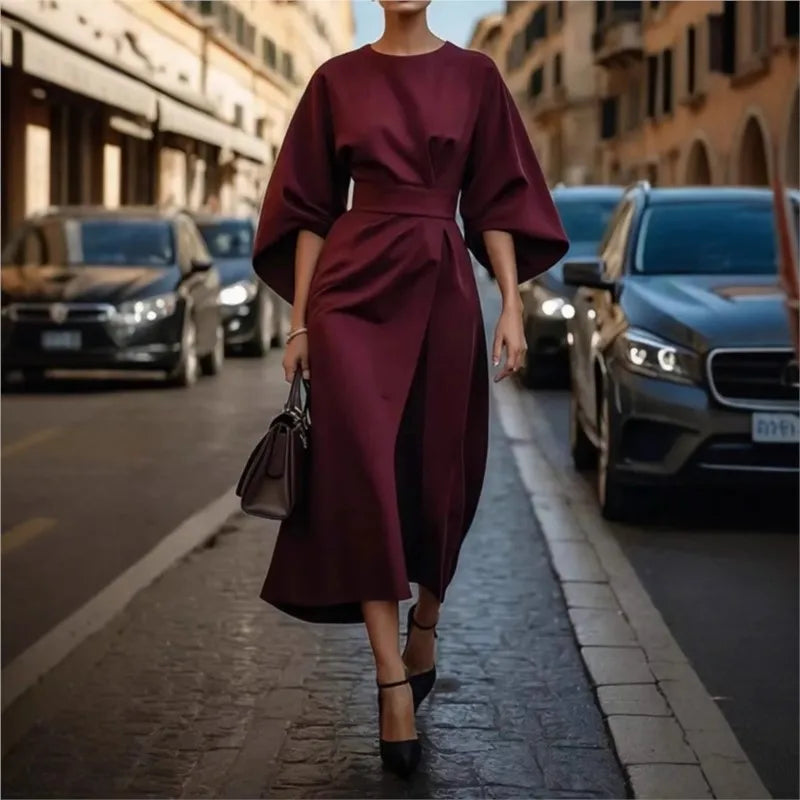 Isabella - Robe Décontractée Col Rond Confortable