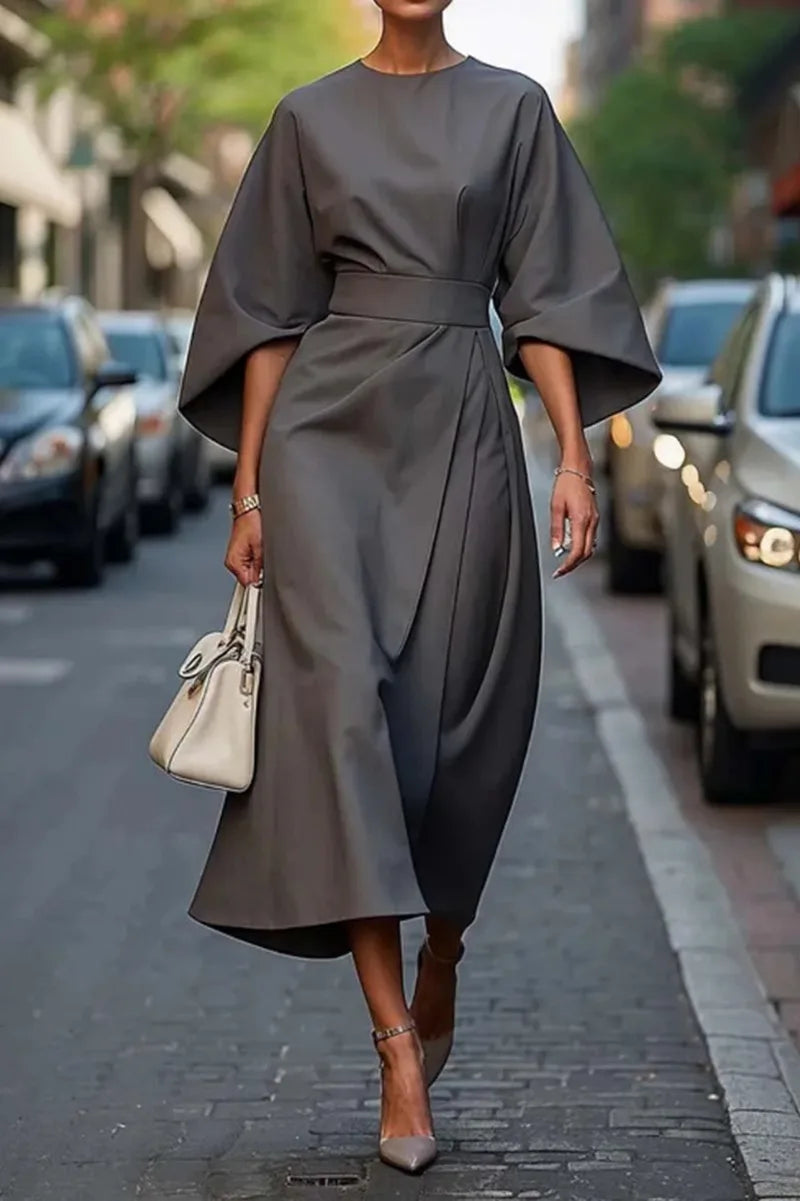 Isabella - Robe Décontractée Col Rond Confortable