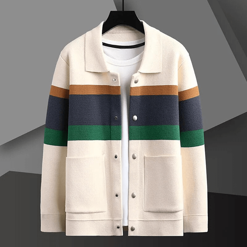 Nathan – Cardigan Rayé Confortable