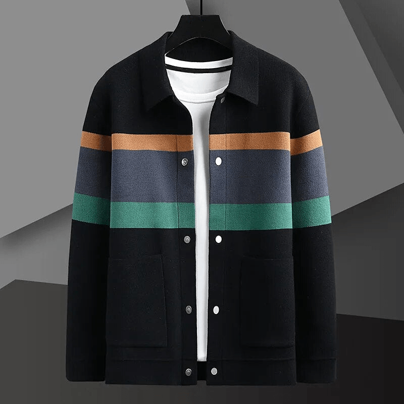 Nathan – Cardigan Rayé Confortable
