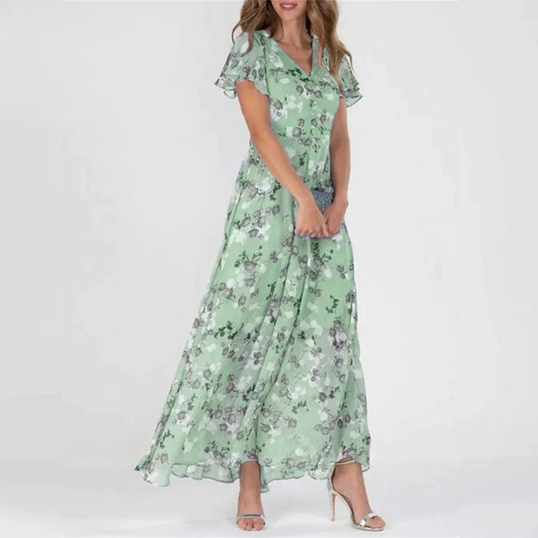 Avery – Robe Glamour Coupe Flatteuse - Bleu