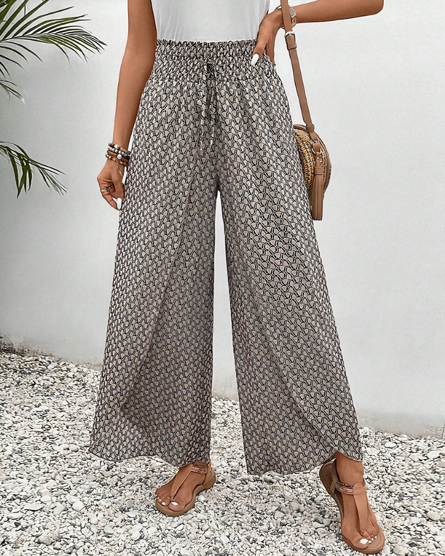 Georgia - Pantalon Large Décontracté