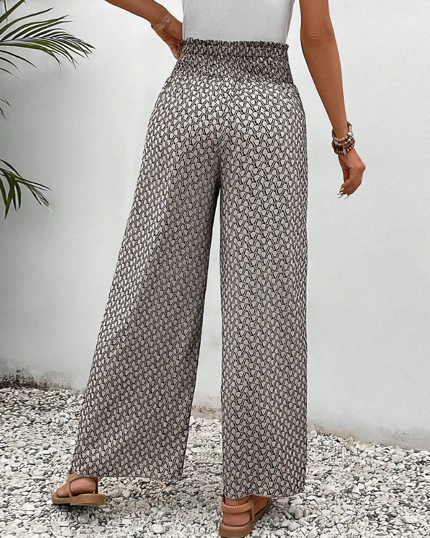 Georgia - Pantalon Large Décontracté
