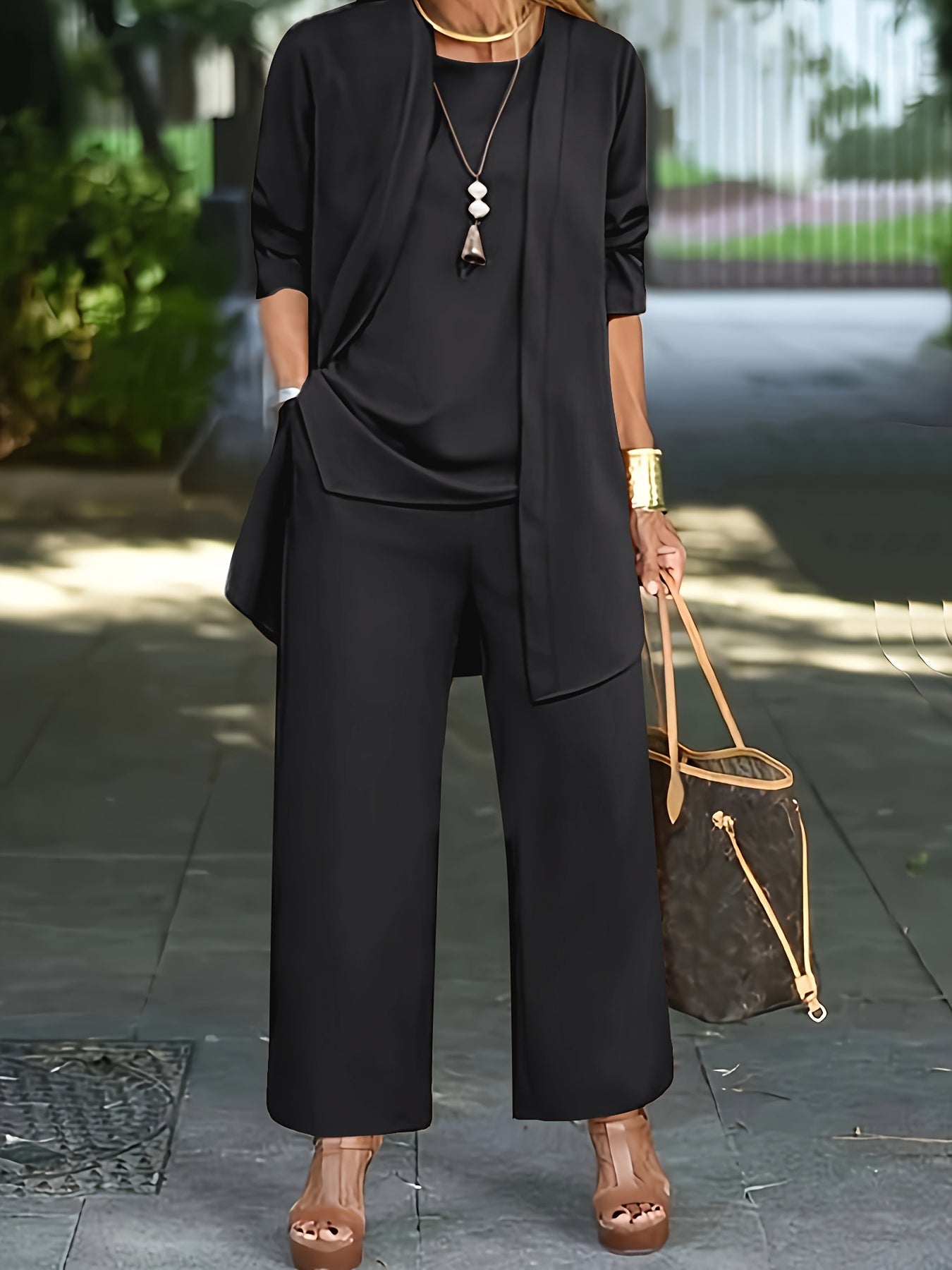 Layla – Ensemble Chic Trois Pièces – Noir