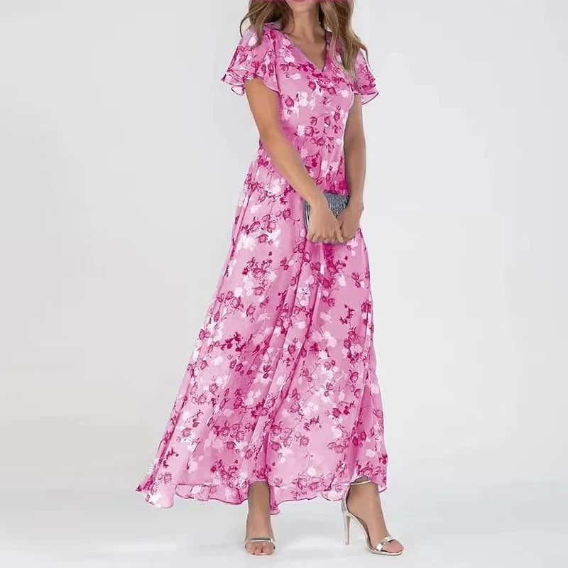 Avery – Robe Glamour Coupe Flatteuse - Bleu