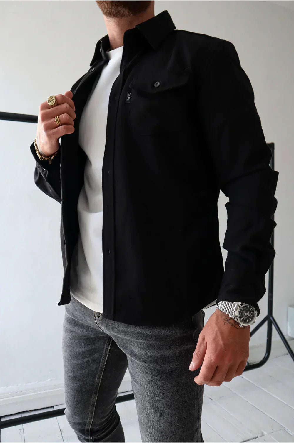 Nathan – Chemise Décontractée Haut de Gamme – Noir