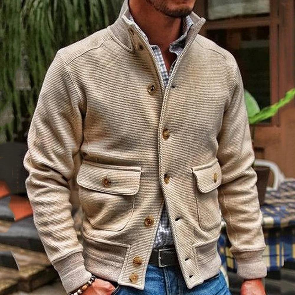 Julian – Gilet Vintage à Col Montant
