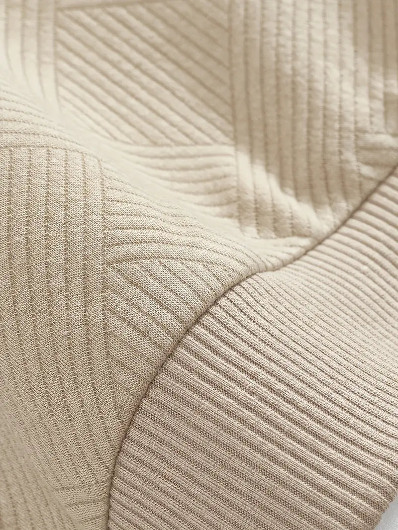 James - Pull Vintage à Motif Géométrique avec Fermeture Éclair