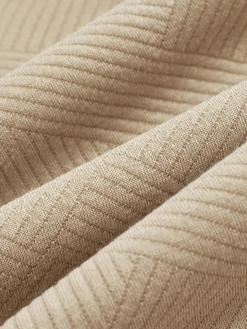 James - Pull Vintage à Motif Géométrique avec Fermeture Éclair