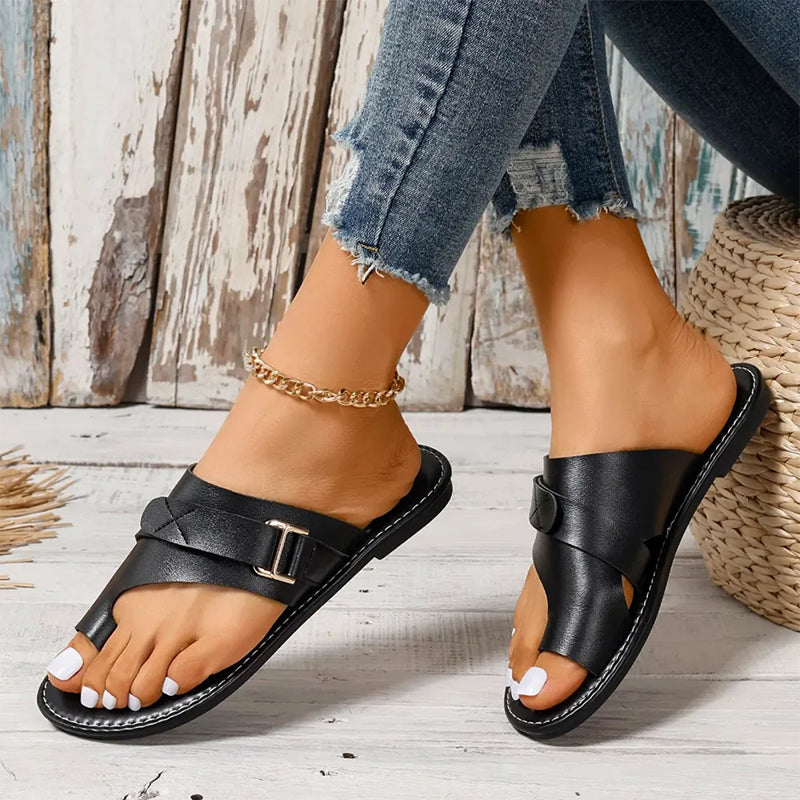 Brooklyn – Sandales Confortables à Bride – Marron