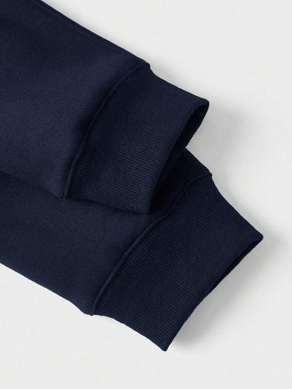 William – Pull Décontracté Demi-Zippé – Coupe Ample – Noir