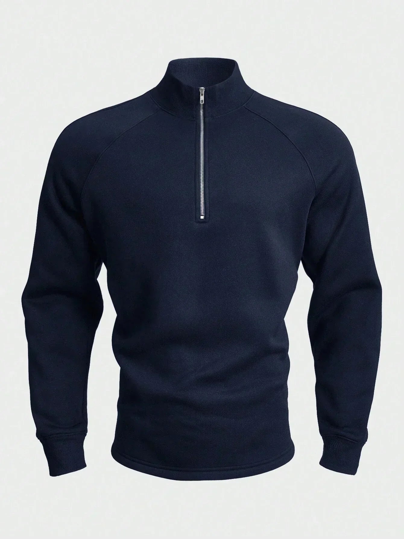 William – Pull Décontracté Demi-Zippé – Coupe Ample – Noir