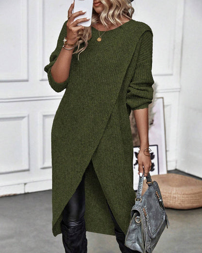 Addison – Robe Pull Asymétrique Confortable