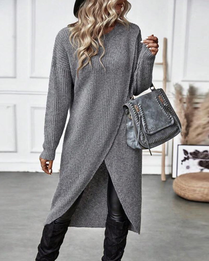 Addison – Robe Pull Asymétrique Confortable