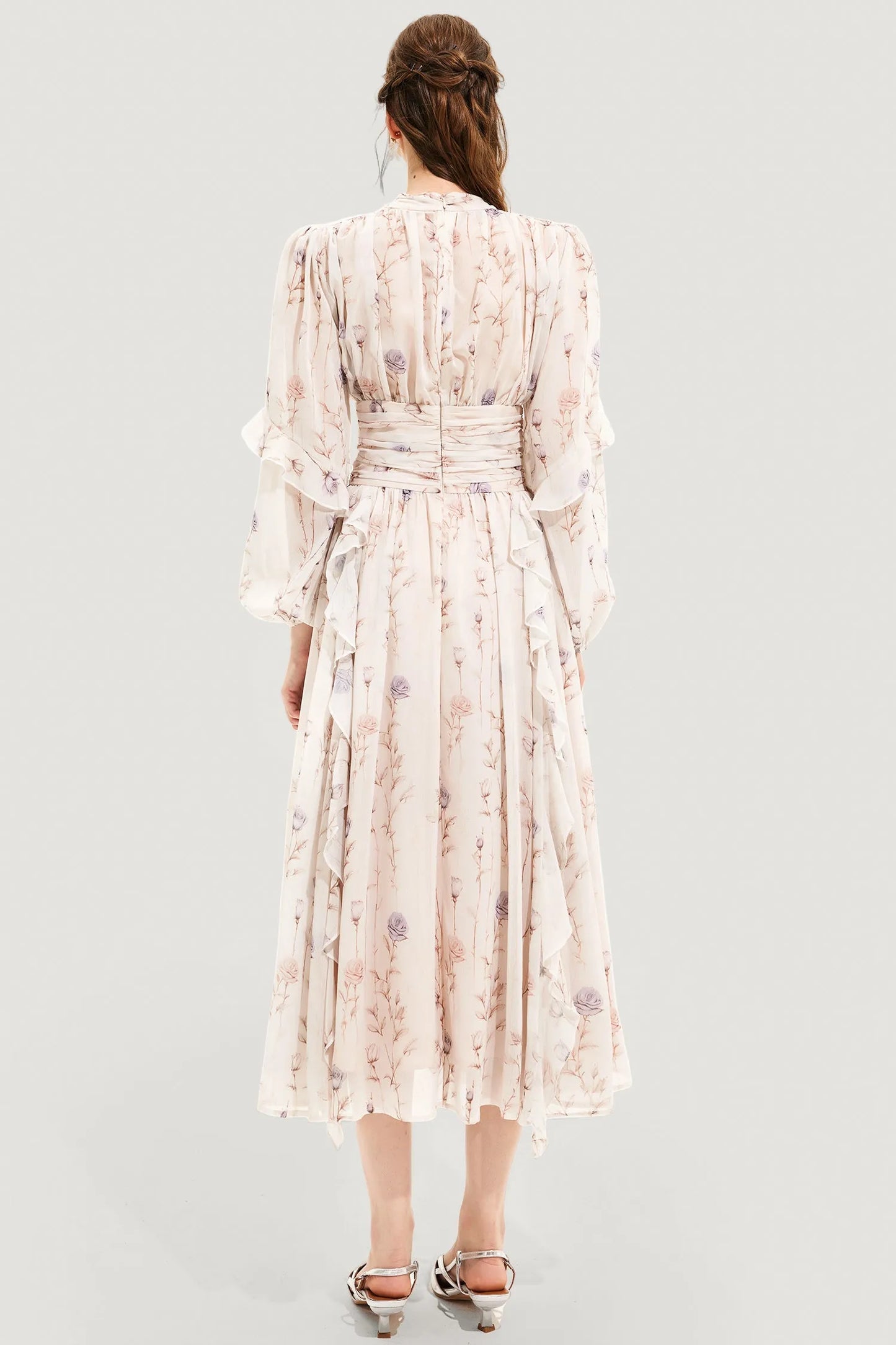 Ella - Robe d'Été Chic Couture à Imprimé Floral