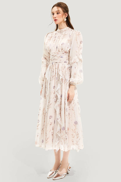 Ella - Robe d'Été Chic Couture à Imprimé Floral