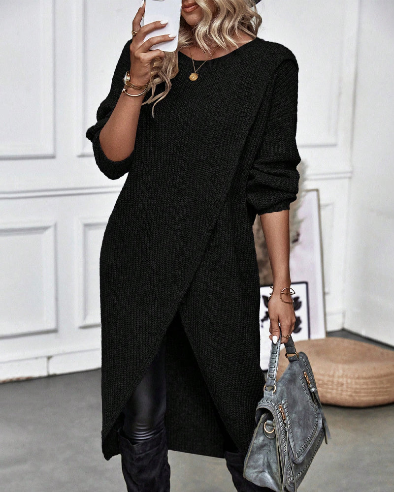Addison – Robe Pull Asymétrique Confortable