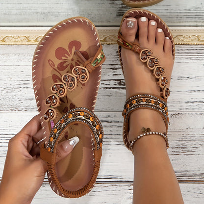 Amelia – Sandales Confortables à Bride – Marron