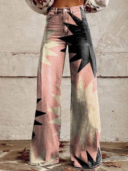 Sienna - Pantalon Large Éclat Rose