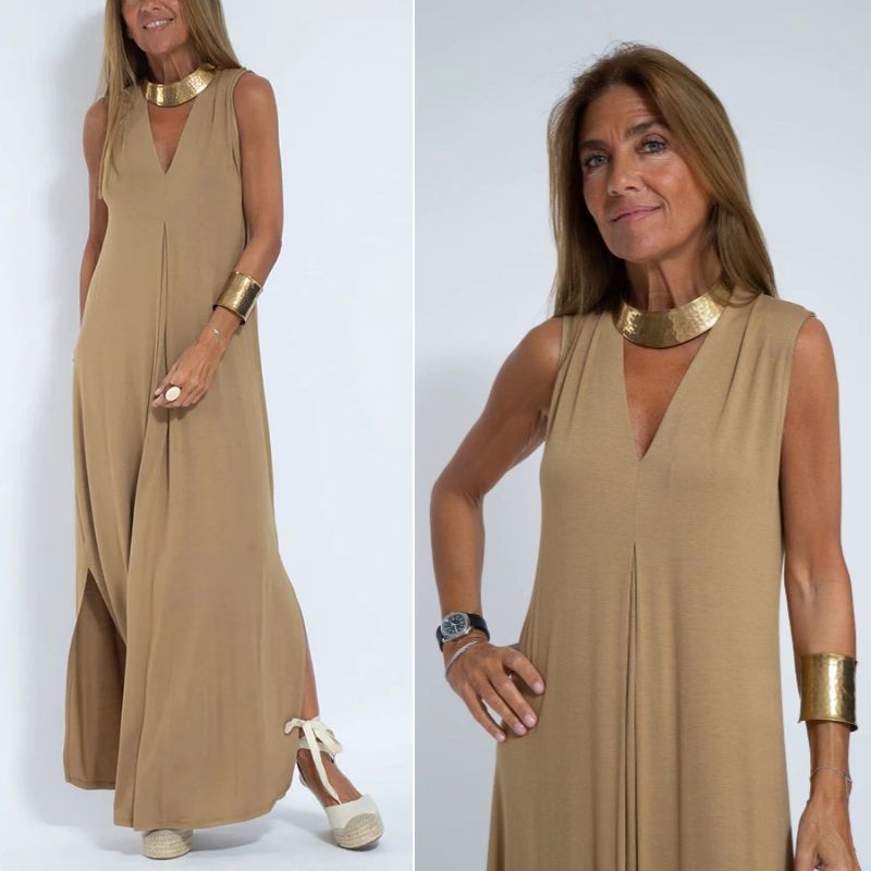 Olivia - Robe de Luxe Confortable avec Cardigan