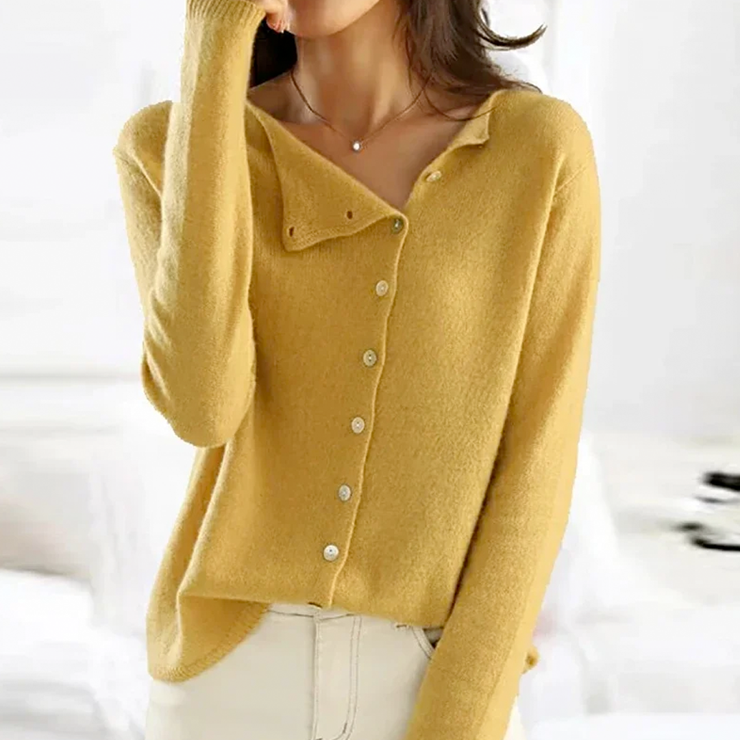 Camille | Cardigan Asymétrique Élégant