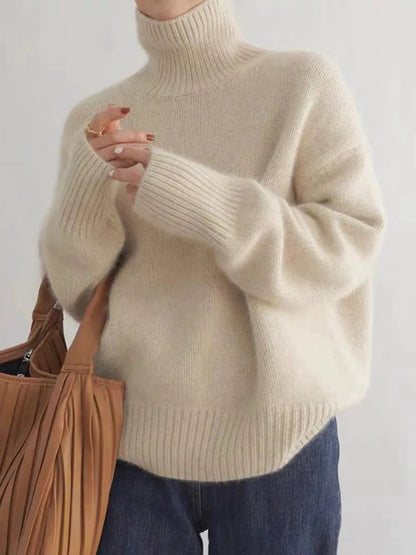 Ruby - Pull Col Roulé Doux et Élégant