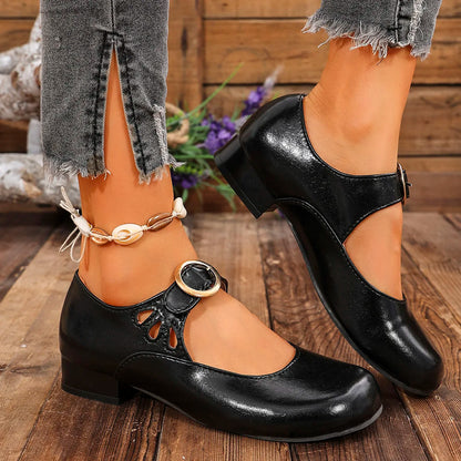 Avery - Chaussures Rétro Élégantes à Bout Rond