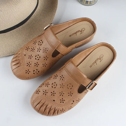 Grace - Sandales Élégantes Fermées avec Motif Ajouré