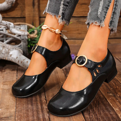 Avery - Chaussures Rétro Élégantes à Bout Rond