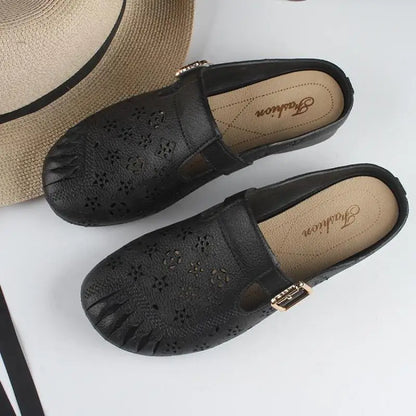Grace - Sandales Élégantes Fermées avec Motif Ajouré