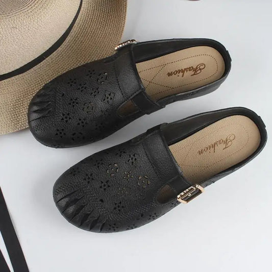 Grace - Sandales Élégantes Fermées avec Motif Ajouré