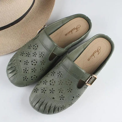 Grace - Sandales Élégantes Fermées avec Motif Ajouré