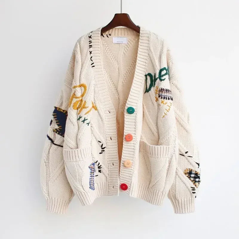 Matilda - Gilet Tricoté Brodé