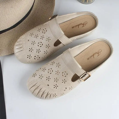 Grace - Sandales Élégantes Fermées avec Motif Ajouré